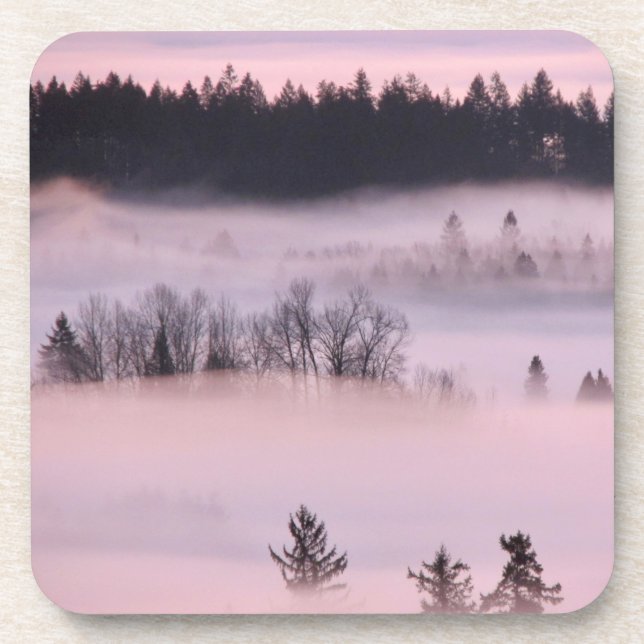 Pink Fog Blanket. Coaster (Front)