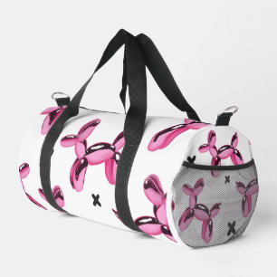 Pink Foil Balloon Dog Pattern — Sports Bag