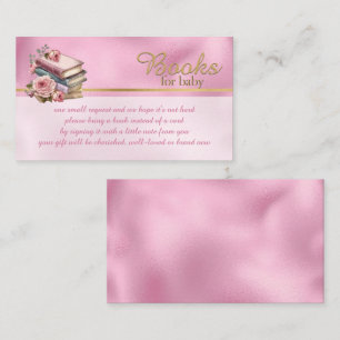 Pink Foil Look and Pretty Books for Baby Enclosure Card