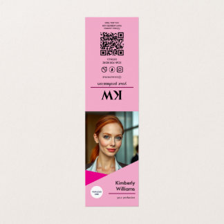 Pink Folded Business Card – Custom Design