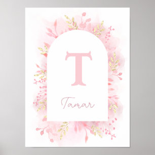 pink foliage nursery poster