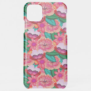Pink Folkart Summer Bloom Flowers  iPhone 11 Pro Max Case