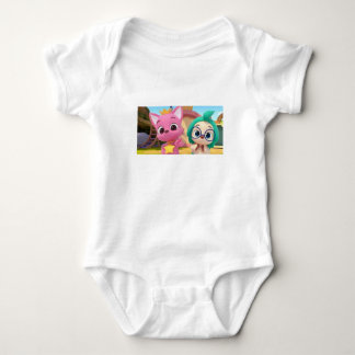 Pink fong and Friends Baby Bodysuit