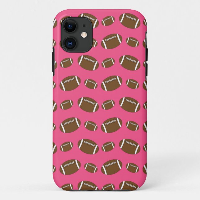 Pink footballs pattern Case-Mate iPhone case (Back)