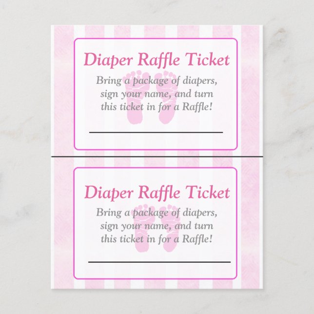 Pink Footprints Themed baby shower games Flyer (Front)