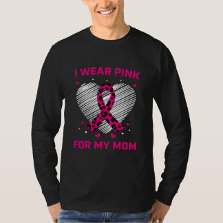 Pink For My Mum Breast Cancer Awareness Heart T-Shirt