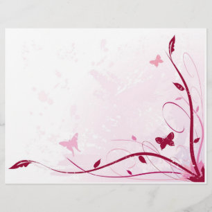 Pink Foral Scrapbook Paper