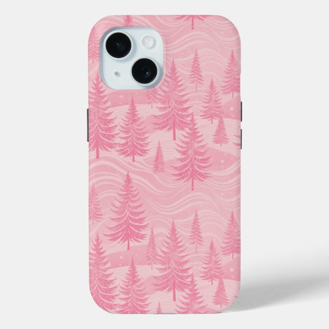 Pink Forest Christmas Case-Mate iPhone Case (Back)
