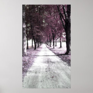 pink forrest gump road poster