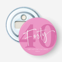Pink Forty 40th Fortieth Birthday Party Gift