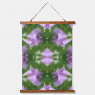Pink Foxglove Flowers Abstract      Hanging Tapestry