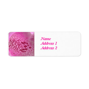 Pink Foxglove Petal Custom Address Labels