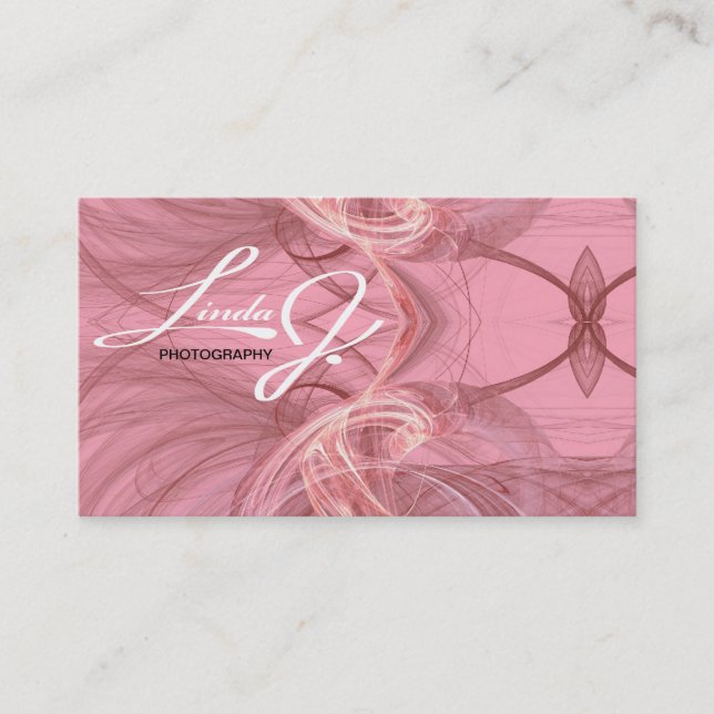 Pink Fractal Business Card (Front)
