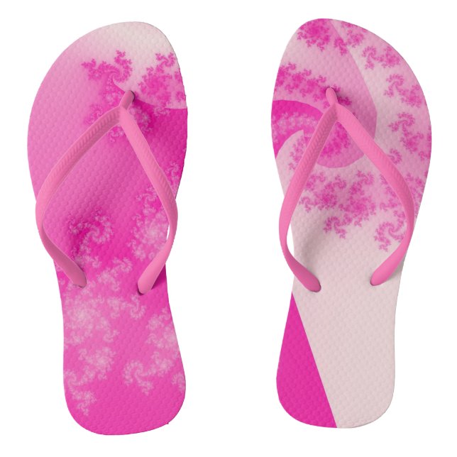 pink fractal flip flops (Footbed)