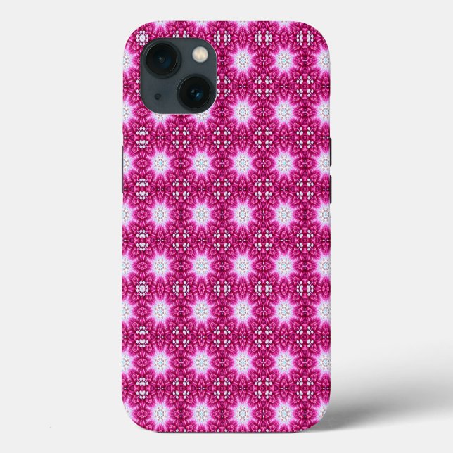 pink fractal flowers mandala pattern Case-Mate iPhone case (Back)