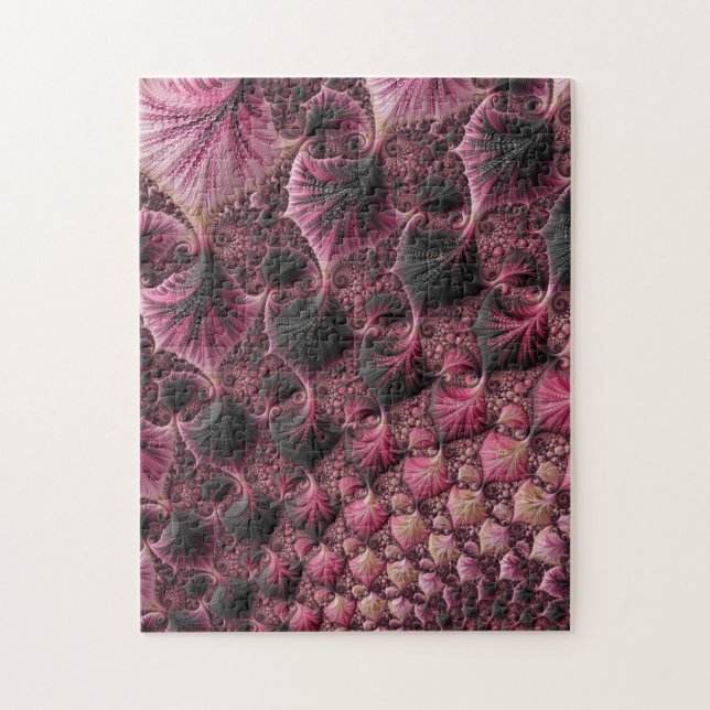 Pink Fractal Jigsaw Puzzle (Vertical)