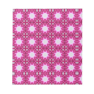 Pink Fractal mandala - floral impression Notepad