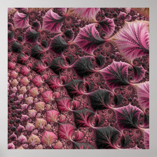 Pink Fractal Poster