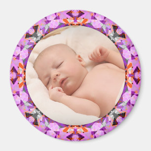 Pink Frame Baby Girl Grandparent’s Gift Photo Magnet