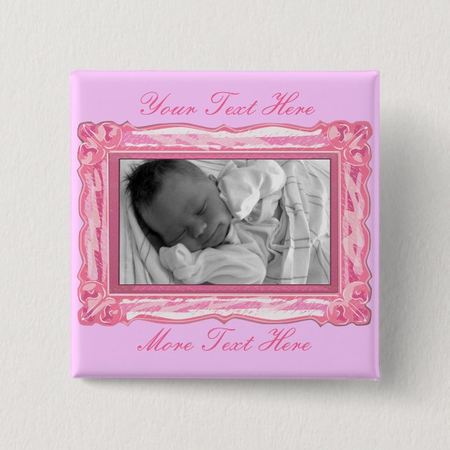 Pink Frame Button (Front)