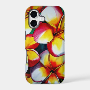 Pink Frangipani flower iphone case