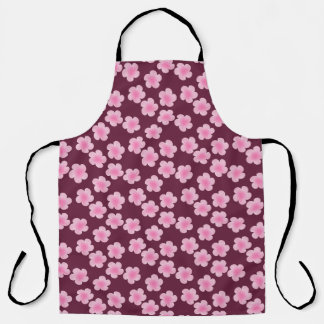 Pink Frangipani Flower Seamless Pattern Apron