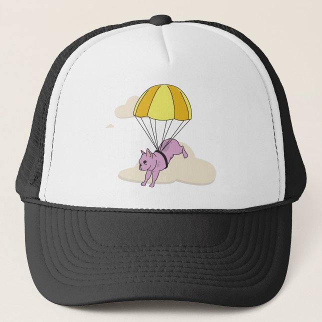 Pink French Bulldog Umbrella Fun Hat (Front)