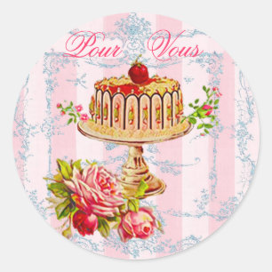 Pink French Cake For You or Pour Vous Seals