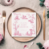 Pink French Country Farm Animal Girl Baby Shower