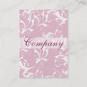 pink french flourish chic business cards