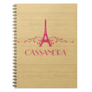 Pink French Flourish Notebook