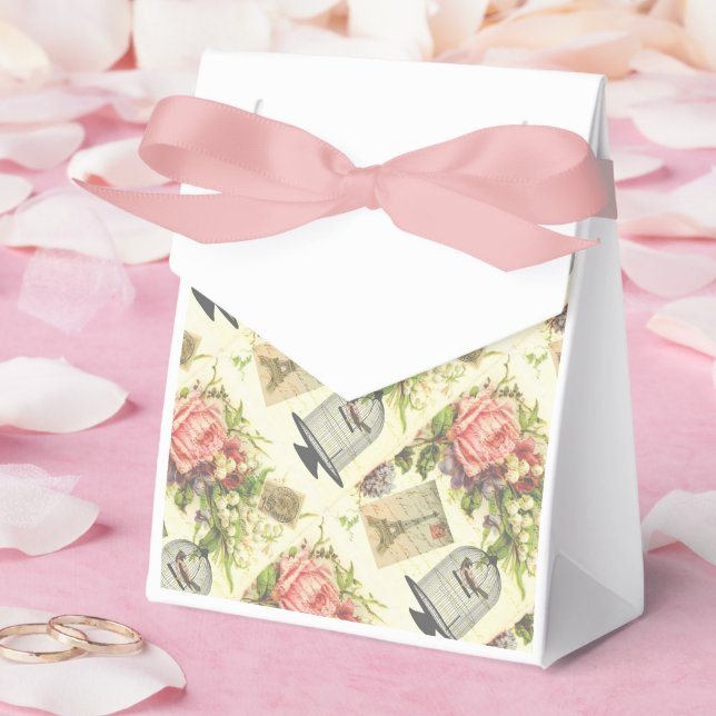 Pink French Theme Vintage Paris Party Favour Boxes (Wedding)