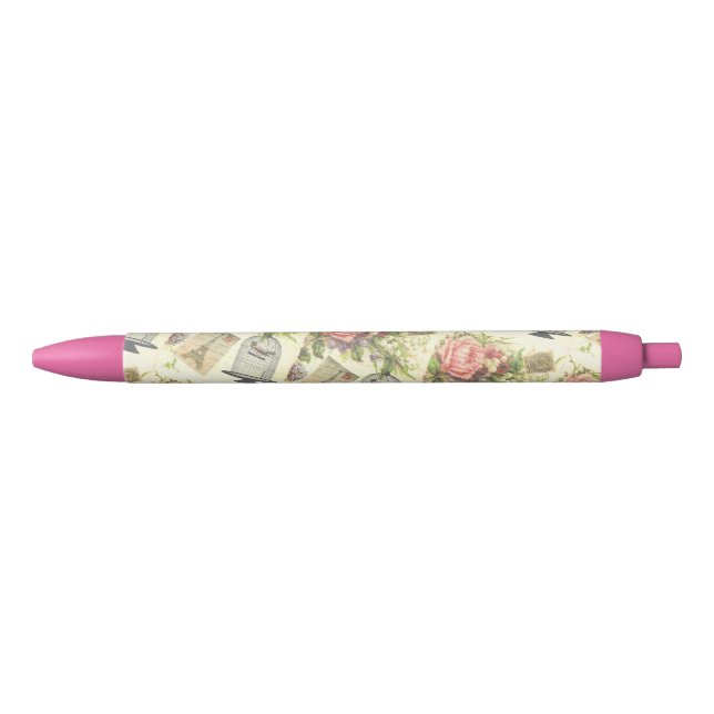 Pink French Theme Vintage Paris Pen (Front)