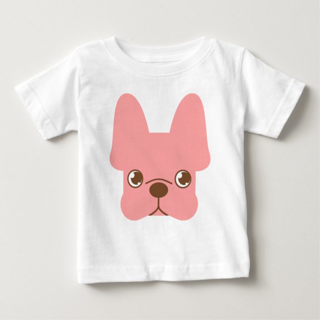 Pink Frenchie Baby T-Shirt (Front)