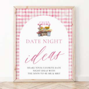 Pink Fresh Off The Market Date Night Ideas Sign