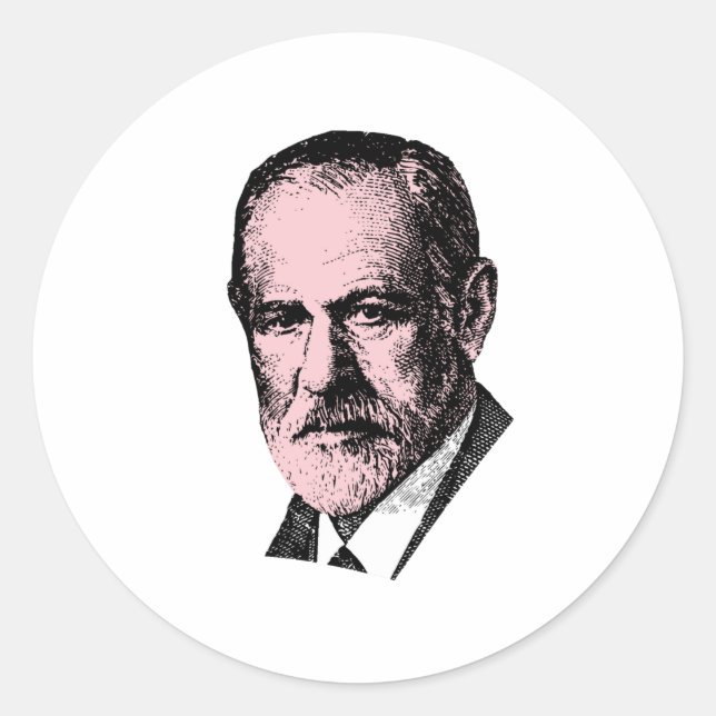 Pink Freud Sigmund Freud Classic Round Sticker (Front)