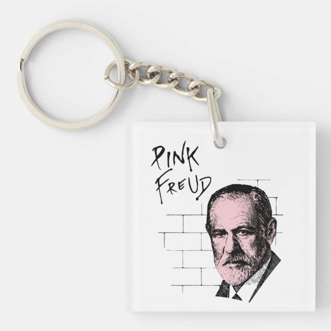 Pink Freud Sigmund Freud Key Ring (Front)
