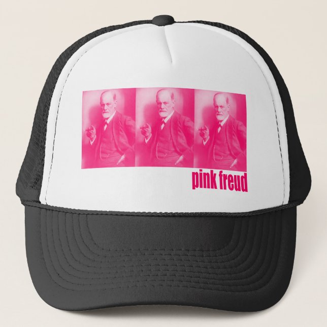Pink Freud Trucker Hat (Front)