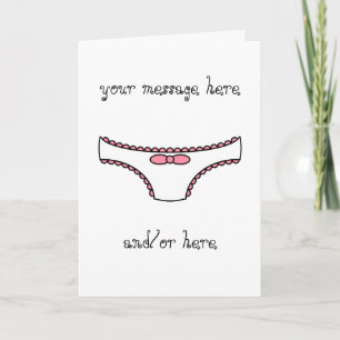 Pink Frilly Panties Card