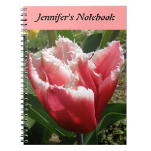 Pink Fringed Tulip Customisable Notebook