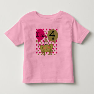 Pink Frog 4th Birthday Tshirts and Gifts