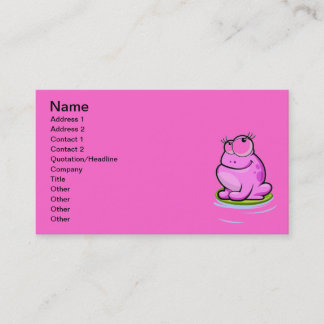 Pink Frog Business Card