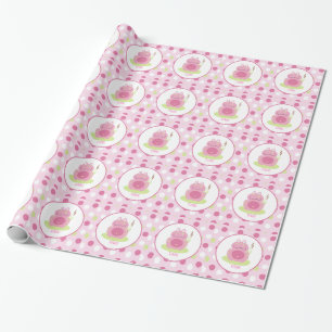 Pink Frog Pink Dot Customisable Wrapping Paper