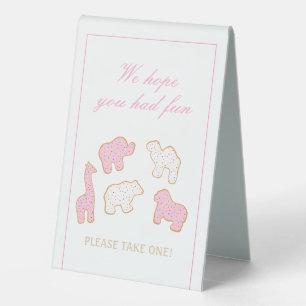 Pink Frosted animal Cookie take a party favor