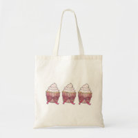Pink Frosted Cupcake Cupcakes Dessert Tote Bag