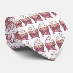 Pink Frosted Cupcake Valentine's Day Cupcakes Tie