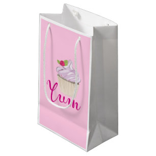 Pink Frosted Cupcake Yum! Small Gift Bag