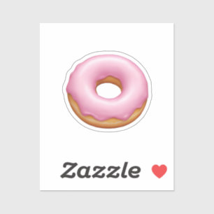 Pink Frosted Doughnut Emoji Art