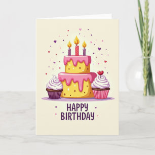Pink Frosting Birthday Card