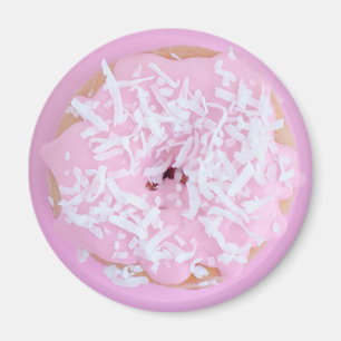 Pink frosting doughnut sprinkles cute magnet